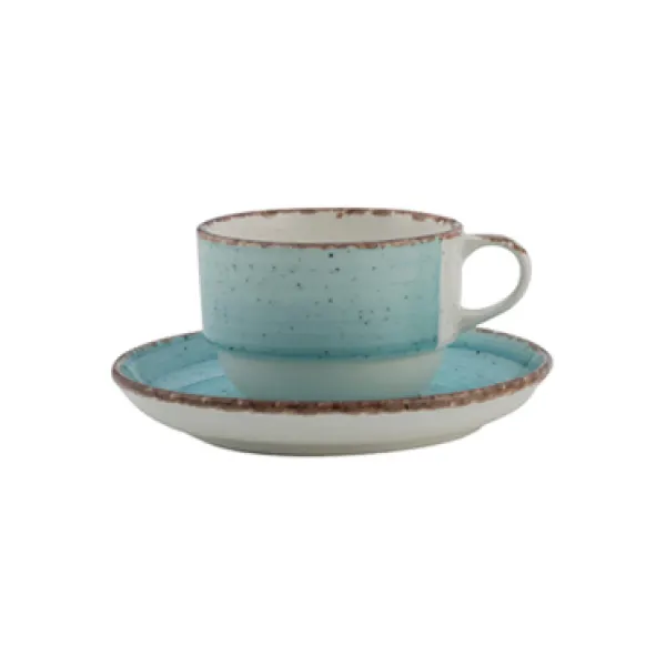 Gural avanos blu piatto per tazza the