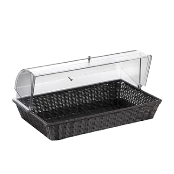 Caleido cesta wenge' con coperchio e vass.inox