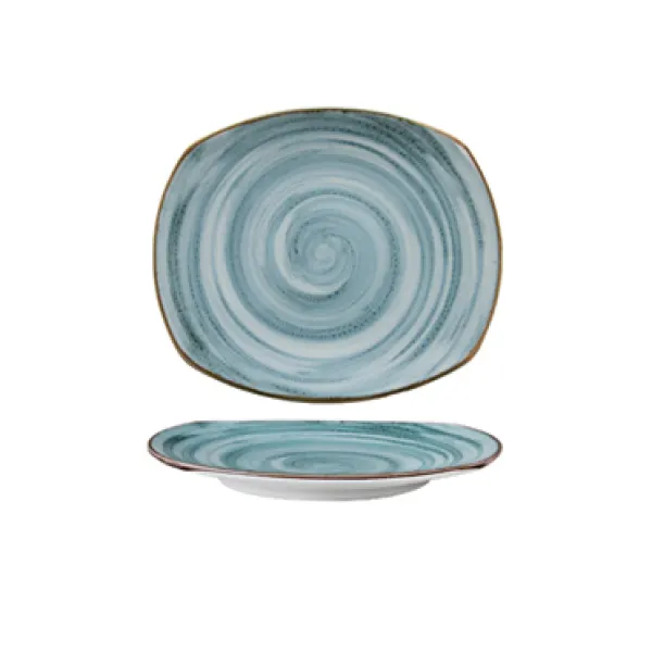 Artisan azul piatto rettangolare 25,4