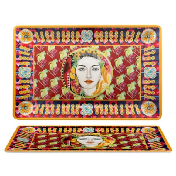 Caltagirone vass.rettangolare melamina 48x31
