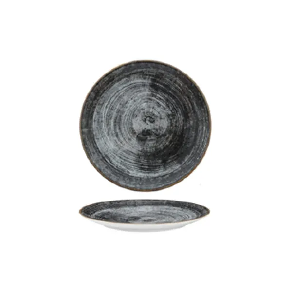 Black round piatto frutta CM 21 siviglia