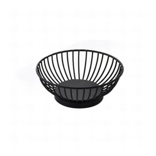 Cestino pane filo INOX nero t.do