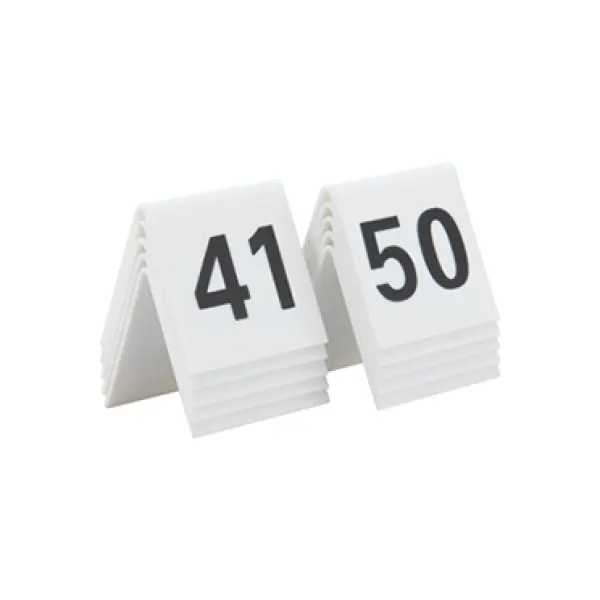 Conf.10 pz segnaposto acrilico bianco 41-50