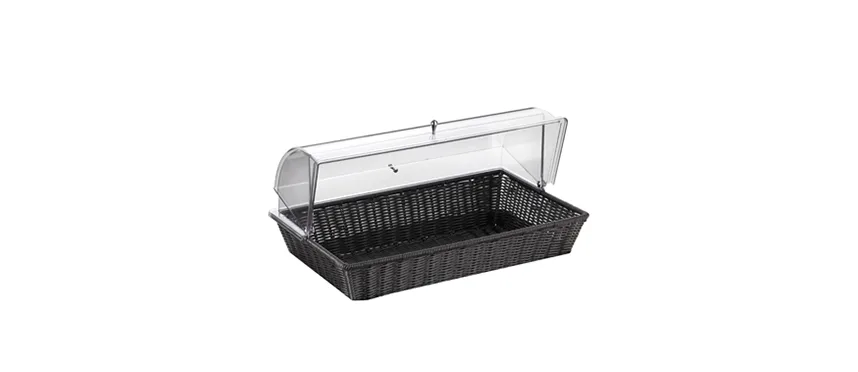Caleido cesta wenge' con coperchio e vass.inox