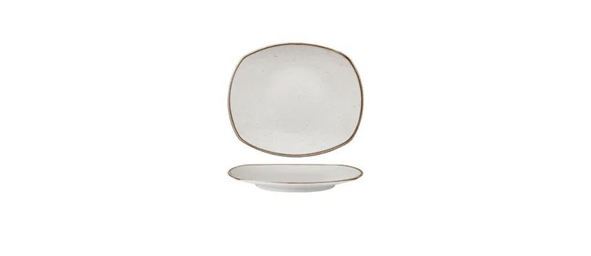 Artisan beige piatto rettangolare 25,4