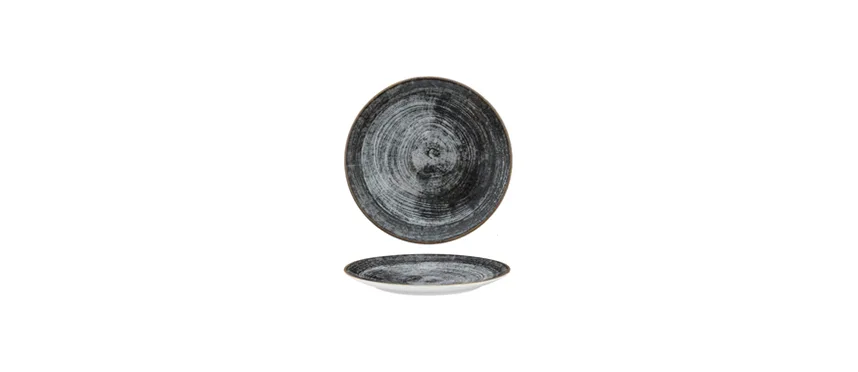 Black round piatto frutta CM 21 siviglia
