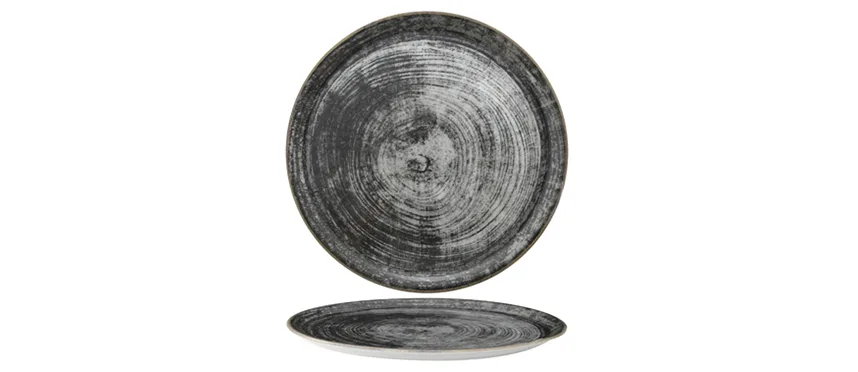 Black round piatto pizza 33 napoli