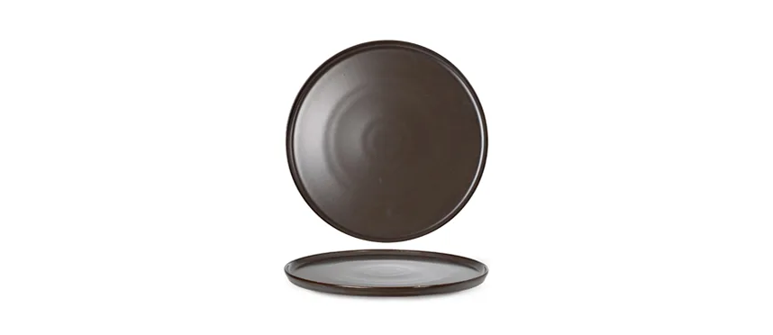 Reactive brown piatto piano impilabile
