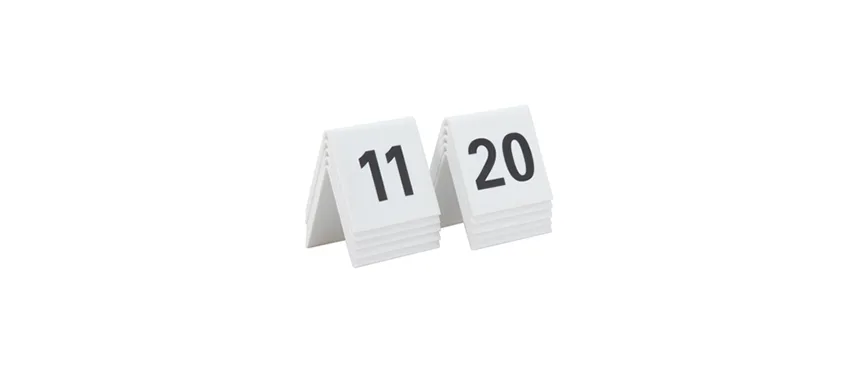 Conf.10 pz segnaposto acrilico bianco 11-20