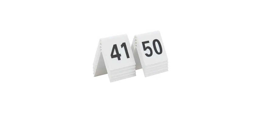 Conf.10 pz segnaposto acrilico bianco 41-50