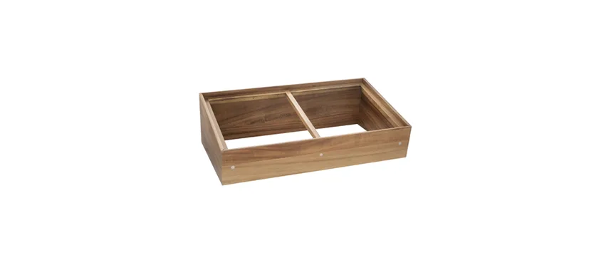 Buffet acacia alzata incl.per cassetta gn1/1 h18