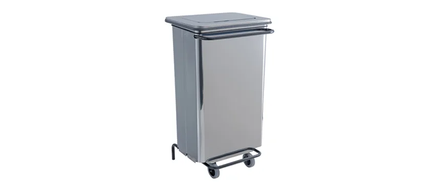 Bidone com.inox rettangolare 110 c/r